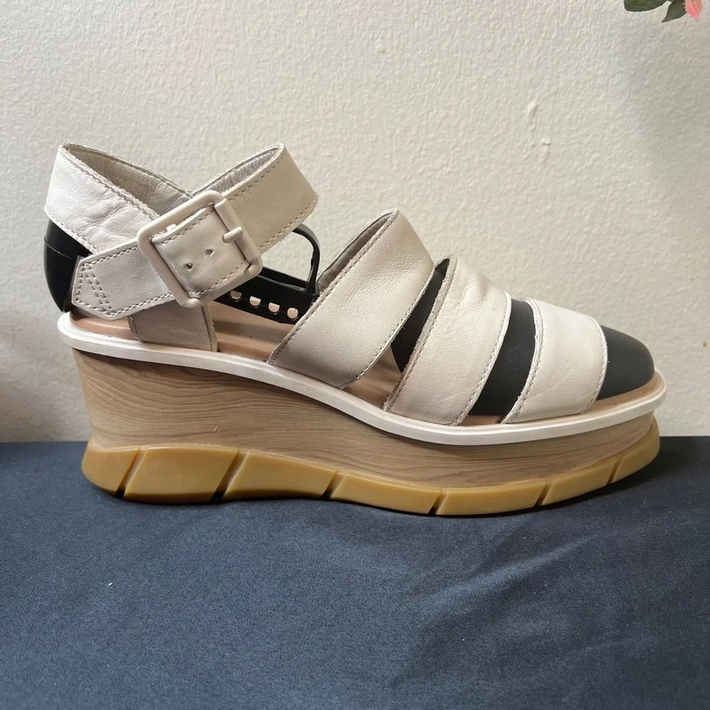 🌹 Sorel Joanie III Ankle Strap Wedge Sandals Beige Casual Comfort Walking 8